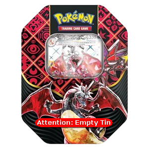 Empty Paldean Fates: Tera Charizard ex Tin