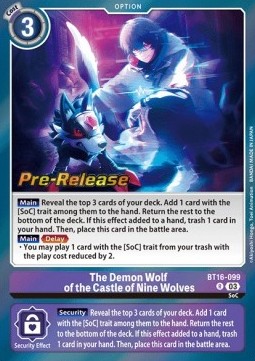 The Demon Wolf of the Castle of Nine Wolves (BT16-099)