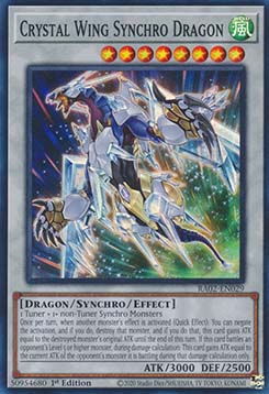 Crystal Wing Synchro Dragon (V.1 - Super Rare)