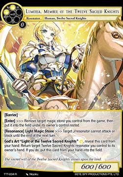 Lumeria, Member of the Twelve Sacred Knights