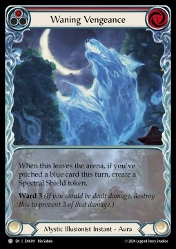 Waning Vengeance (Red) (Extended Art Regular)