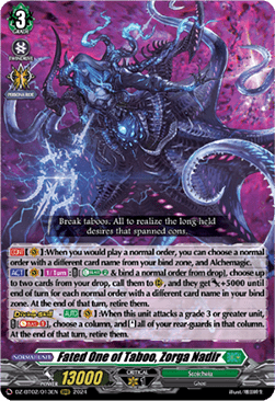 Fated One of Taboo, Zorga Nadir [D-Format] (V.1 - Triple Rare)