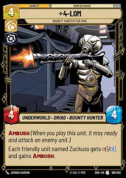 4-LOM, Bounty Hunter for Hire