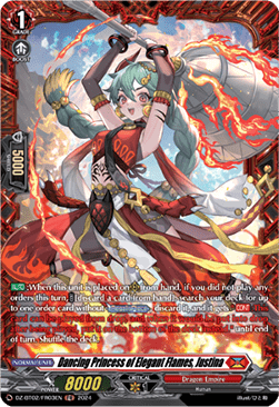 Dancing Princess of Elegant Flames, Justina [D-Format] (V.2 - Frame Rare)