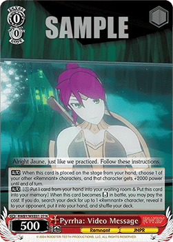 Pyrrha: Video Message (V.1 - Common)