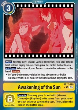 Awakening of the Sun (BT17-099) (V.2)