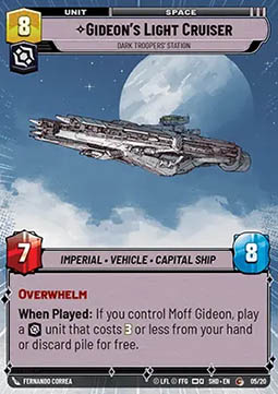 Gideon's Light Cruiser, Dark Troopers' Station