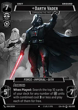 Darth Vader, Commanding the First Legion