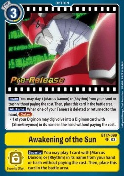 Awakening of the Sun (BT17-099) (V.1)