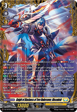 Knight of Blackness of Yore Undercover, Obscudeid [D-Format] (V.2 - Frame Rare)