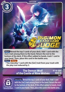 The Demon Wolf of the Castle of Nine Wolves (BT16-099)