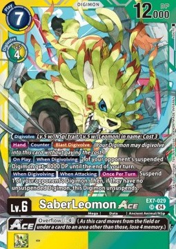 SaberLeomon Ace (EX7-029) (V.1)