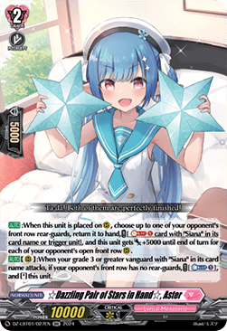 Dazzling Pair of Stars in Hand, Aster [D-Format] (V.1 - Double Rare)